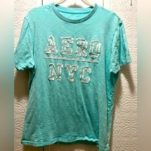 Aeropostale t shirt blue turquoise - L